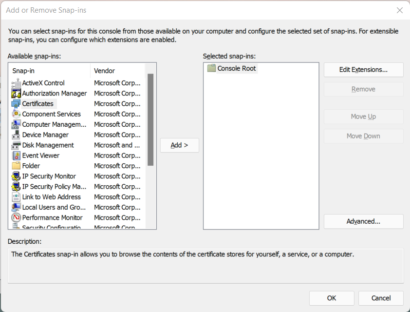Microsoft Management Console