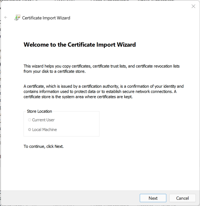 Import wizard 1