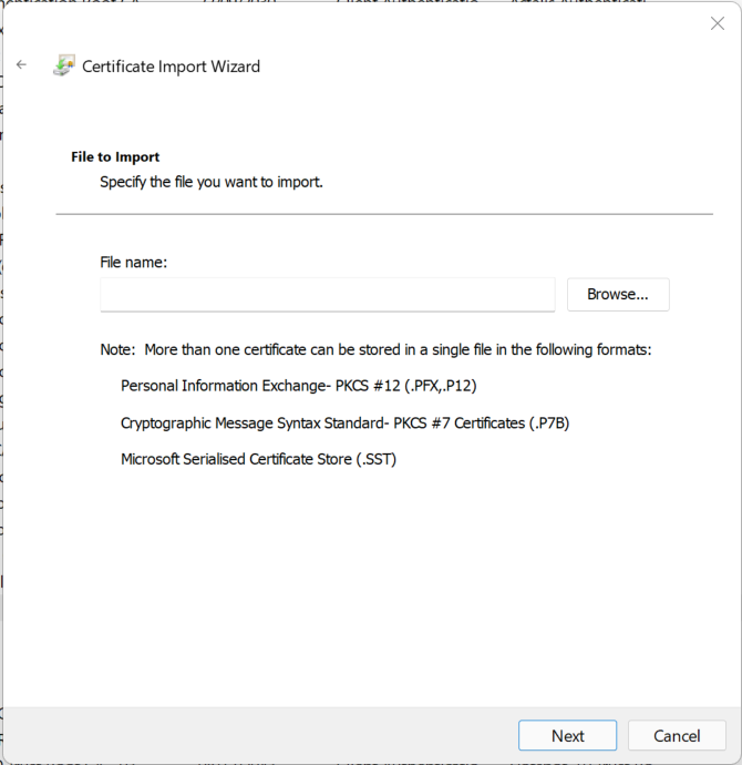 Import wizard 2