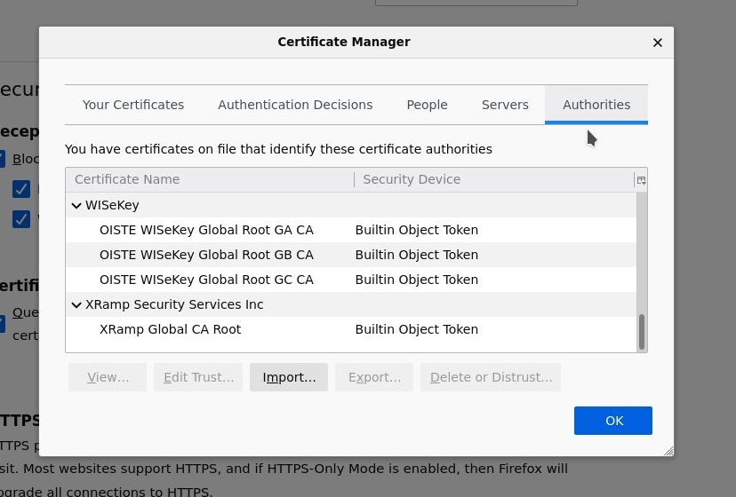 Certificates list